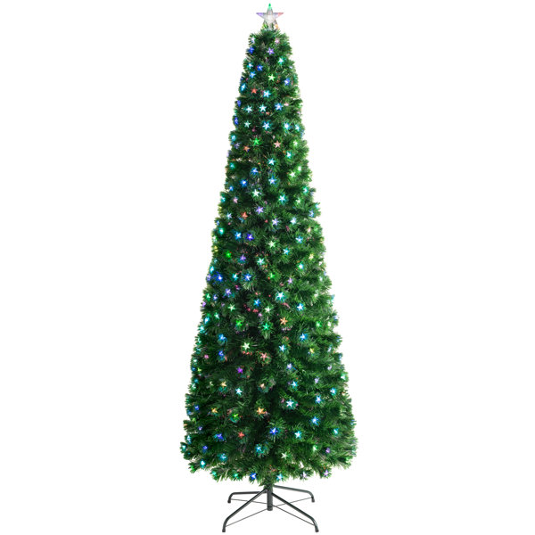the seasonal aisle fibre optic pencil 5ft green artificial